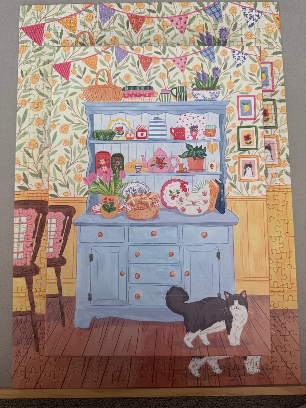 Vintage-Style Blue Hutch Jigsaw Puzzle - Blue